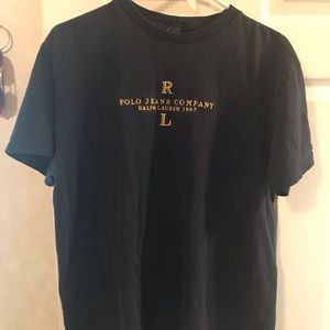 Mens Ralph Lauren Polo Jeans tee shirt navy blue